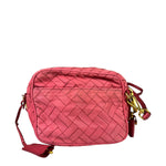 Prada Pink Leather Trim/Synthetic Tessuto Camera Bag