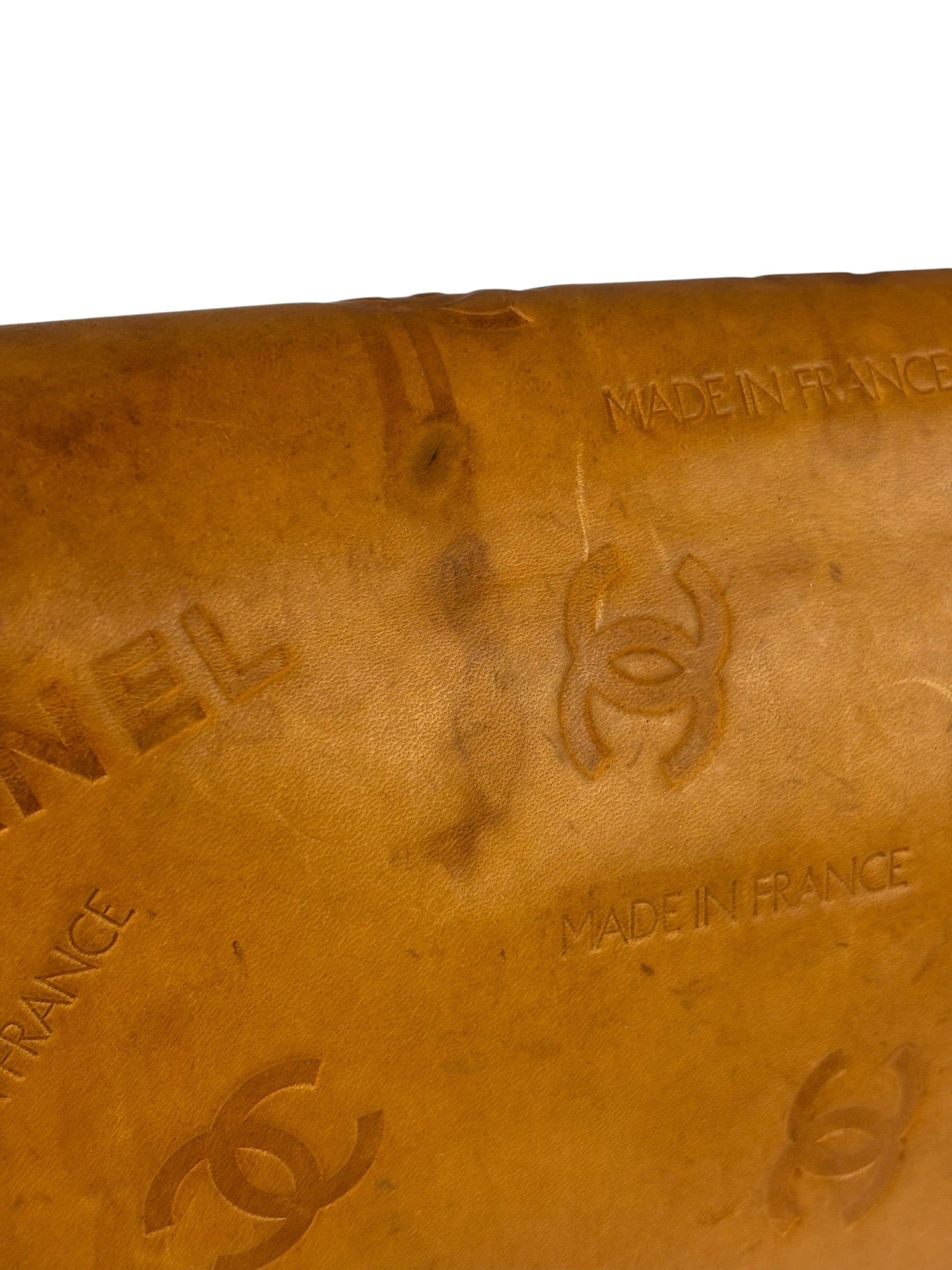Chanel Brown Leather Western Embossed CC Flap Bag