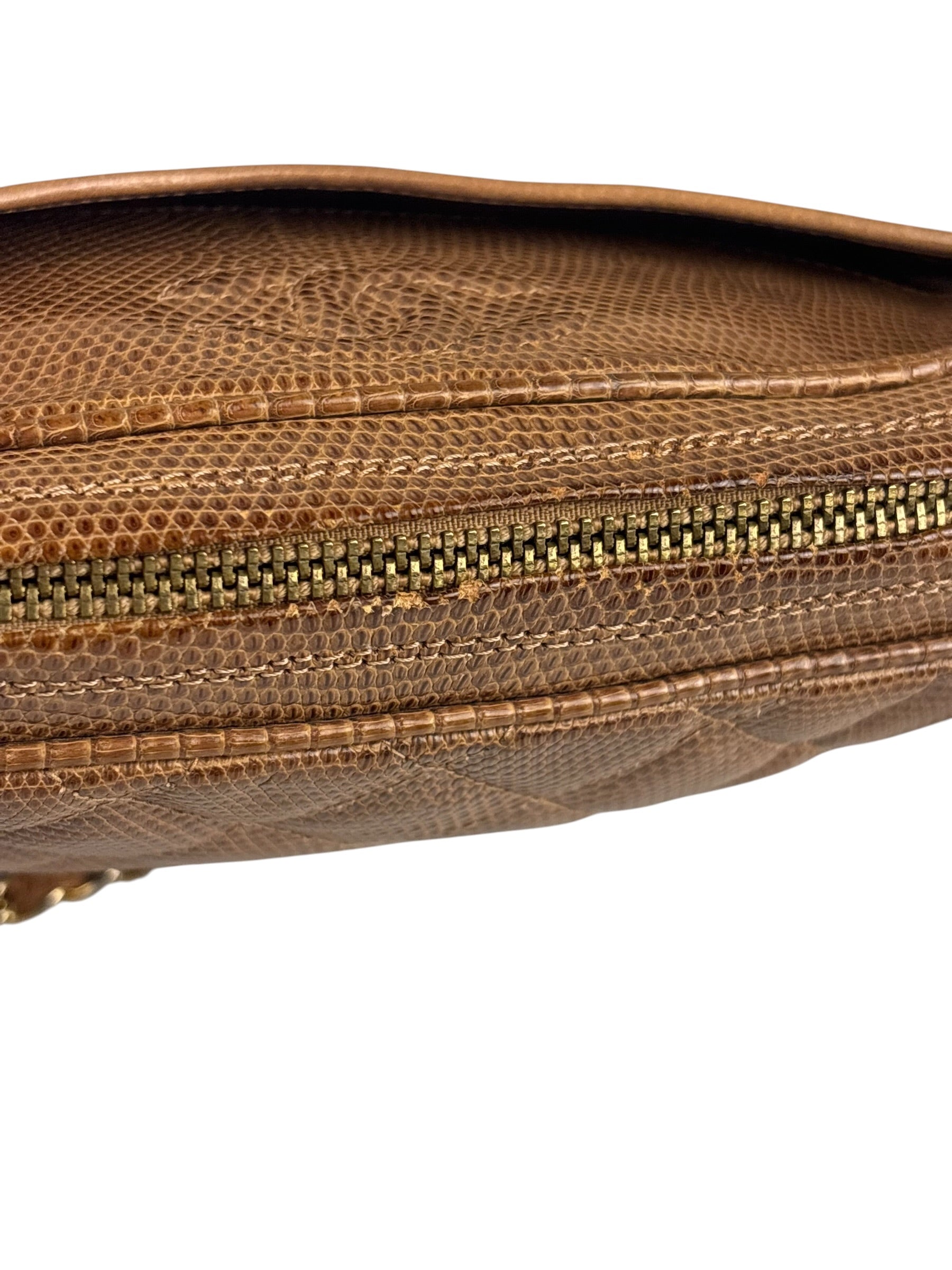 Chanel Vintage Leather Lizard Tassel Camera Case - 1987