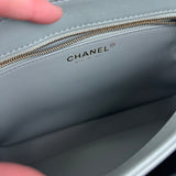 Chanel CC Trendy Blue Leather Flap Top Handle Bag