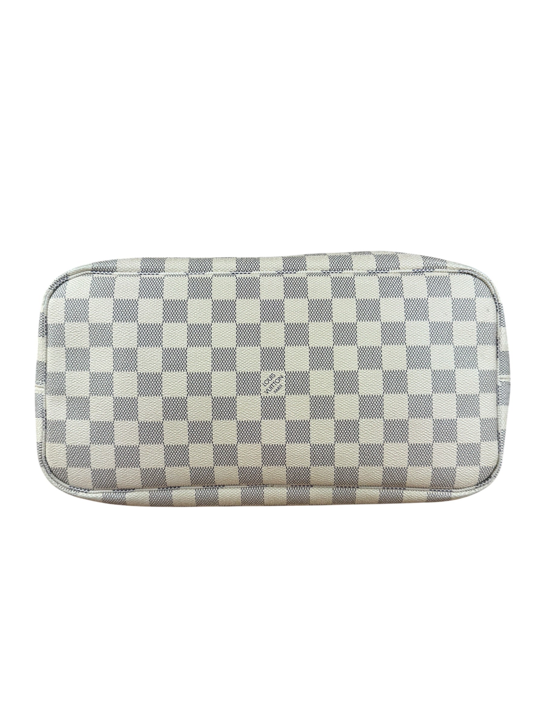 Louis Vuitton Neverfull MM Damier Azure Rose Interior w/ Pouch