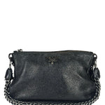 Prada Black Leather Shoulder Bag