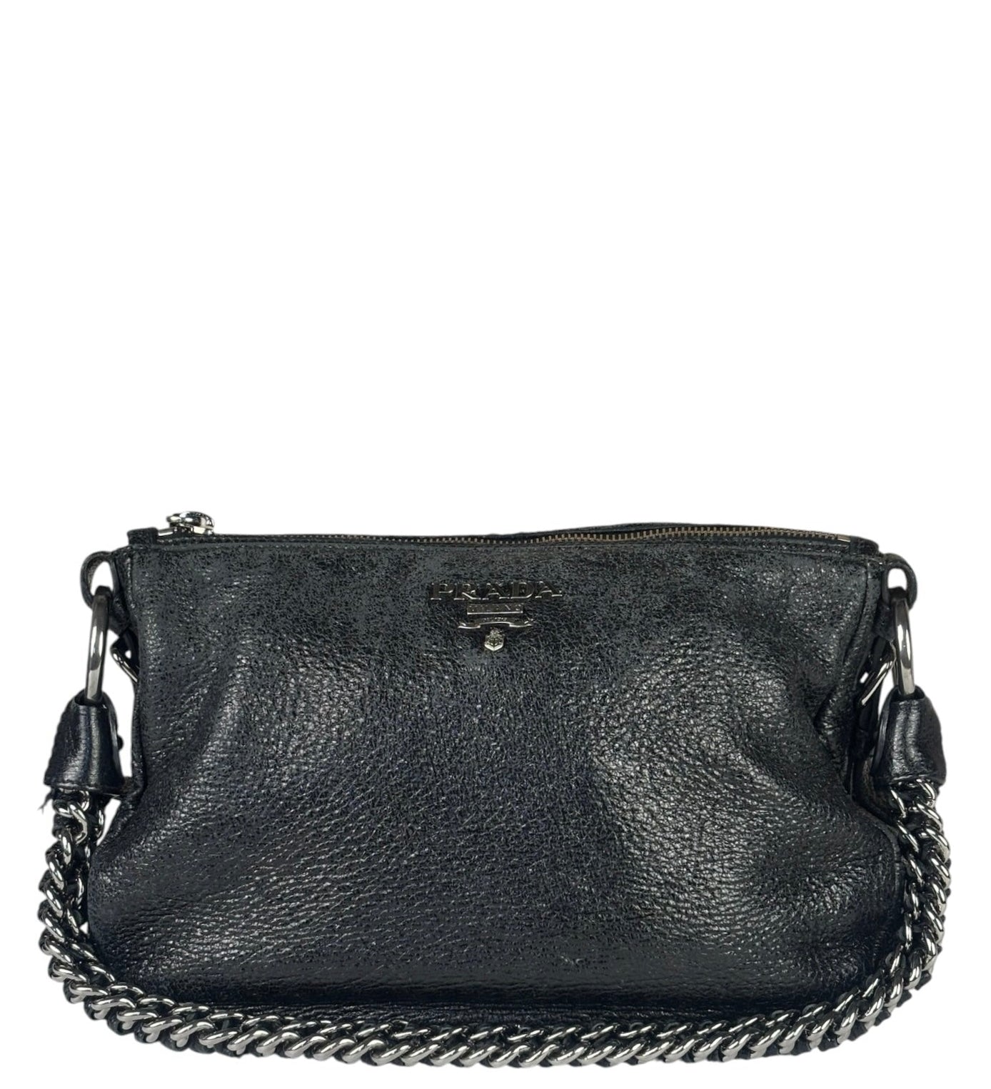 Prada Black Leather Shoulder Bag