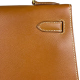 Hermes Kelly 32 Sellier Epsom Gold Handbag 1995