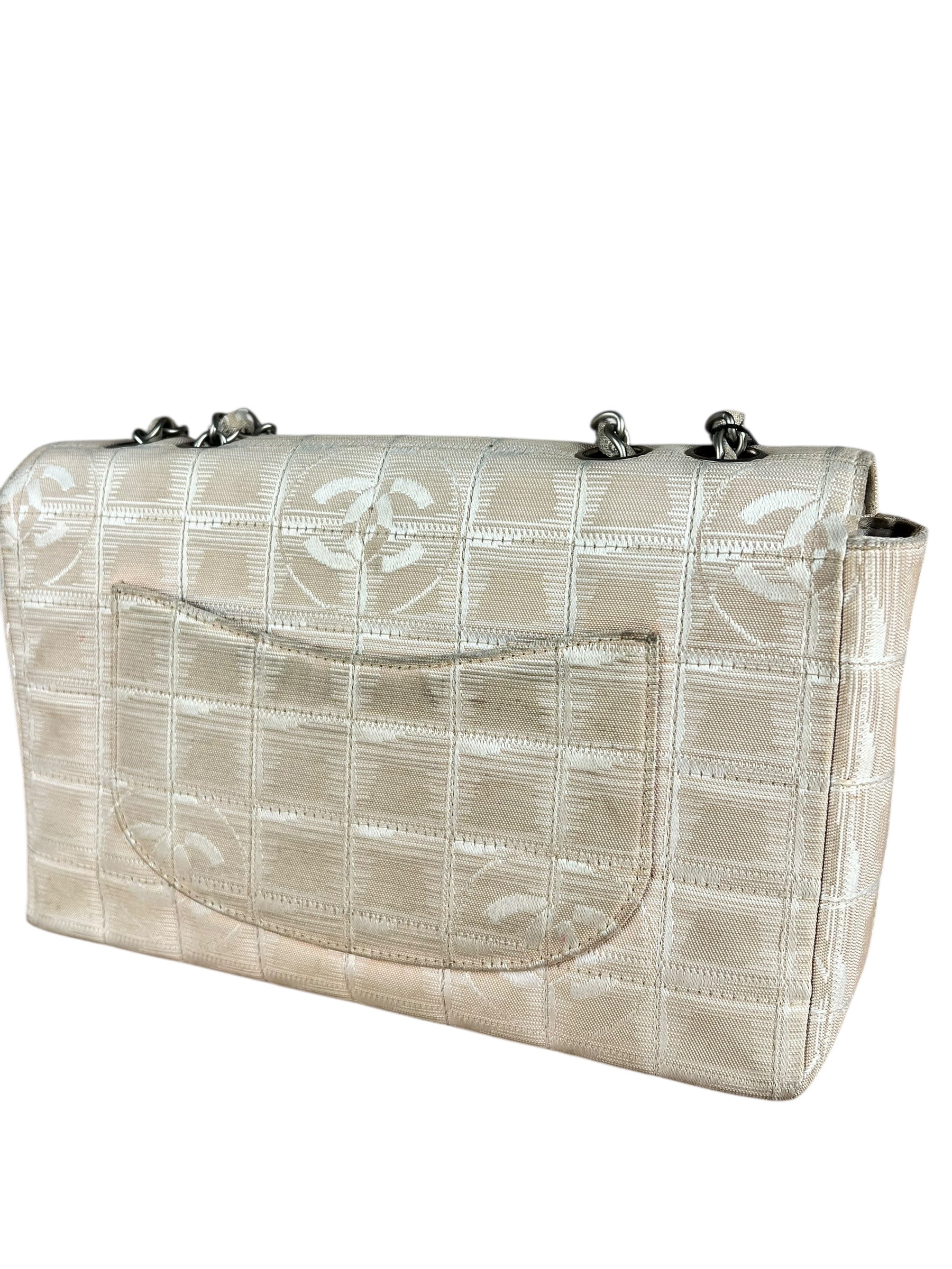 Chanel Vintage Beige Travel Line Classic Flap 2001