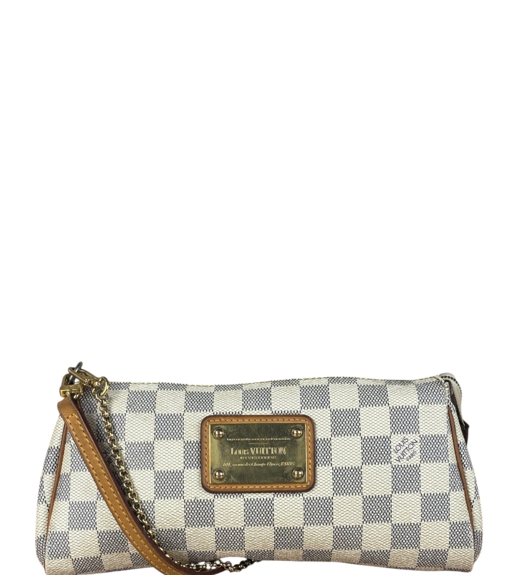 Louis Vuitton Damier Azur Eva Clutch Shoulder Bag