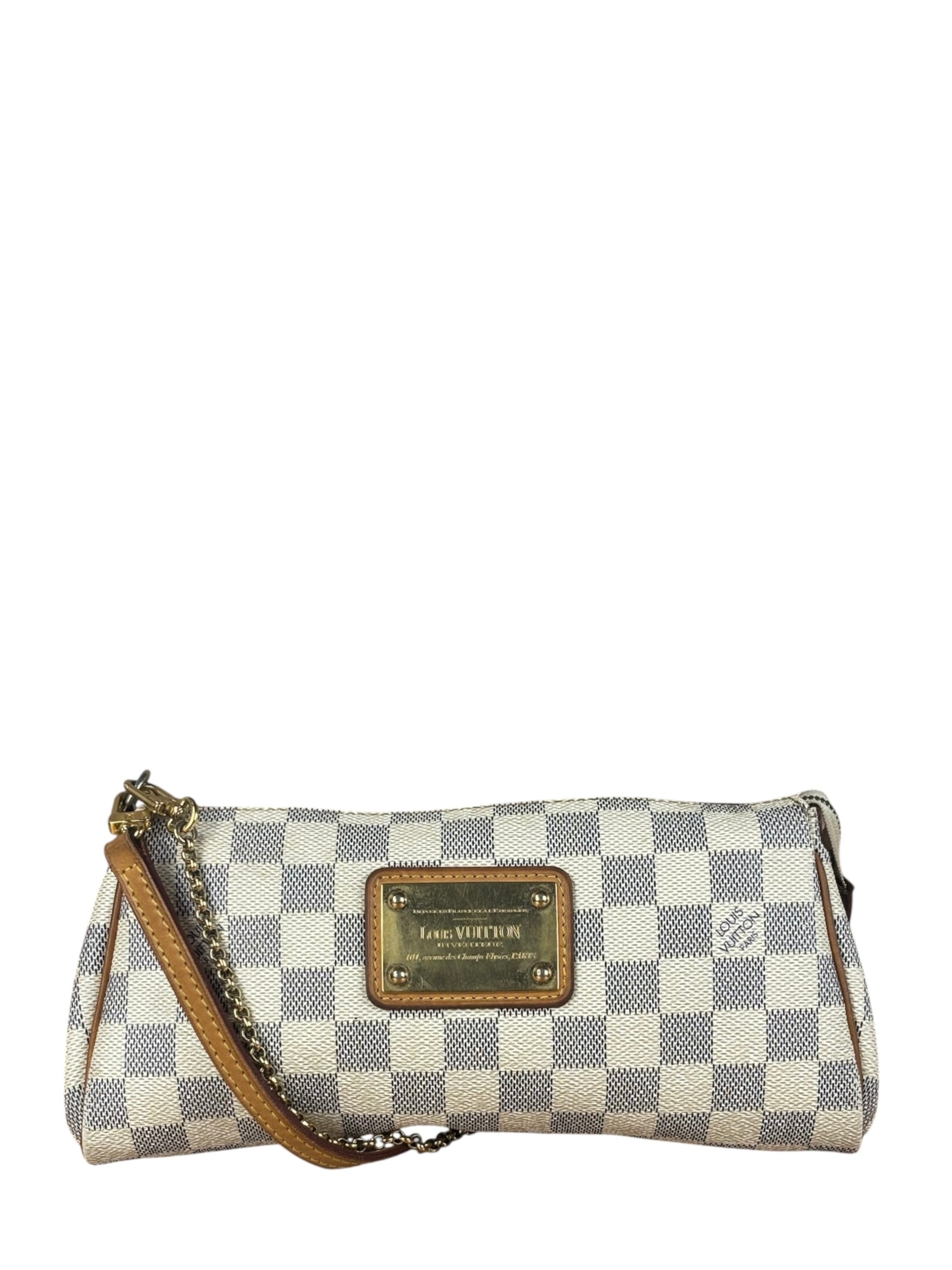 Louis Vuitton Damier Azur Eva Clutch Shoulder Bag