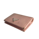 Prada Pink Saffiano Leather Compact Wallet