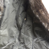 Vintage Brown Striped Mink Fur Coat