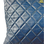 Chanel Blue Quilted Leather O-Case Zipped Pouch 2017