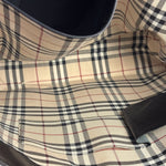 Burberry Grey Nylon/Leather Trim Tote