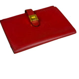 Hermes Red Leather Saumur Diane Boxcalf Cardholder