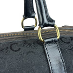 Celine Black Leather Wear Macadam Monogram Mini Boston Bag
