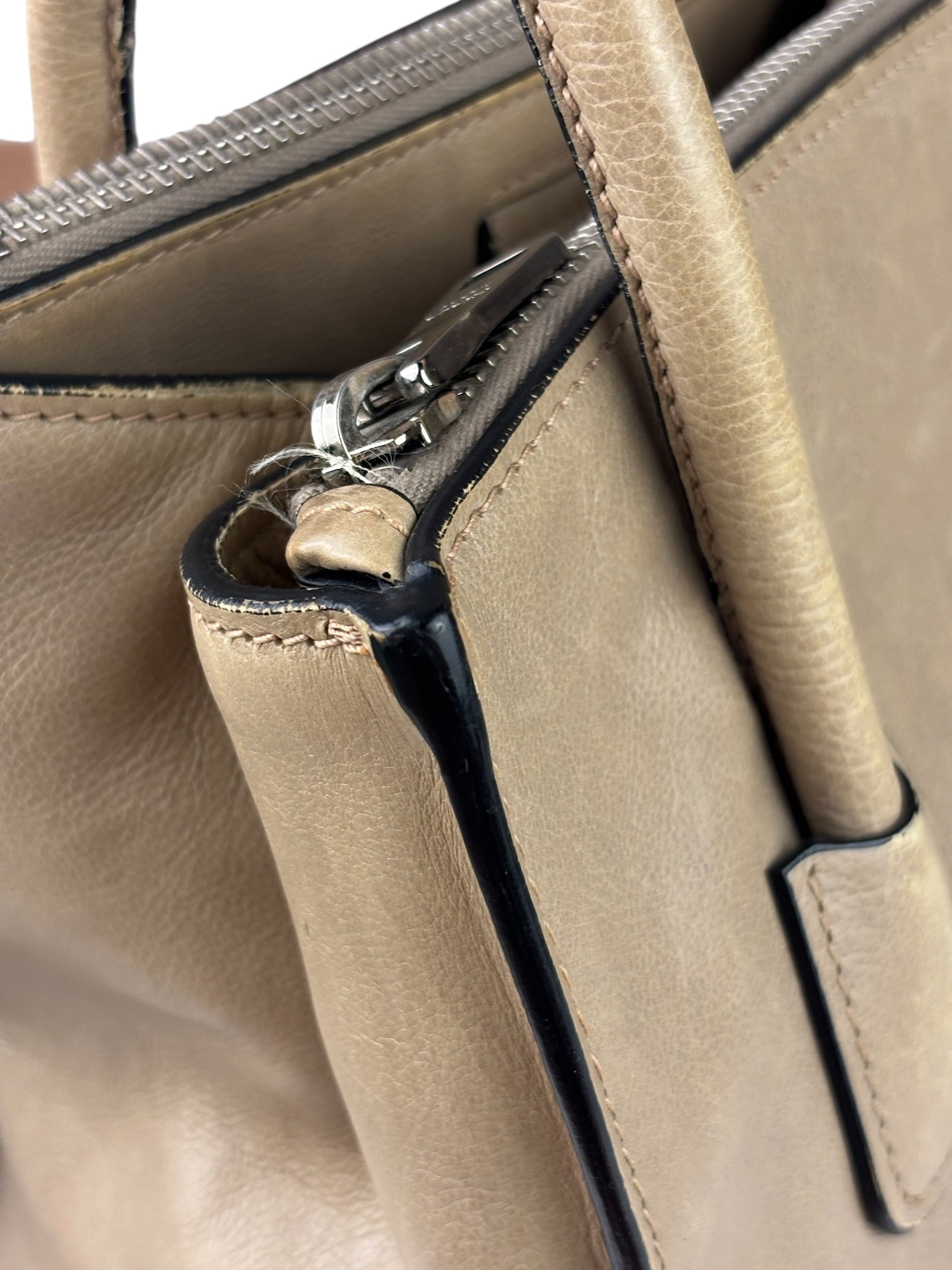 Prada Beige Glace Calf Twin Tote