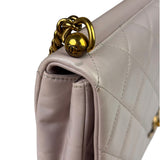 Chanel Light Lilac Calfskin Leather Quilted Flap Chain Bag