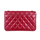 Chanel Dark Fuchsia Quilted Leather Flap Bag 2019