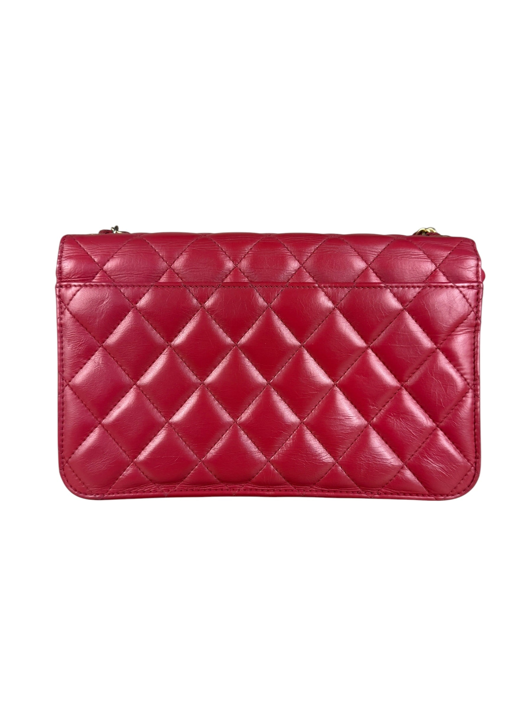 Chanel Dark Fuchsia Quilted Leather Flap Bag 2019
