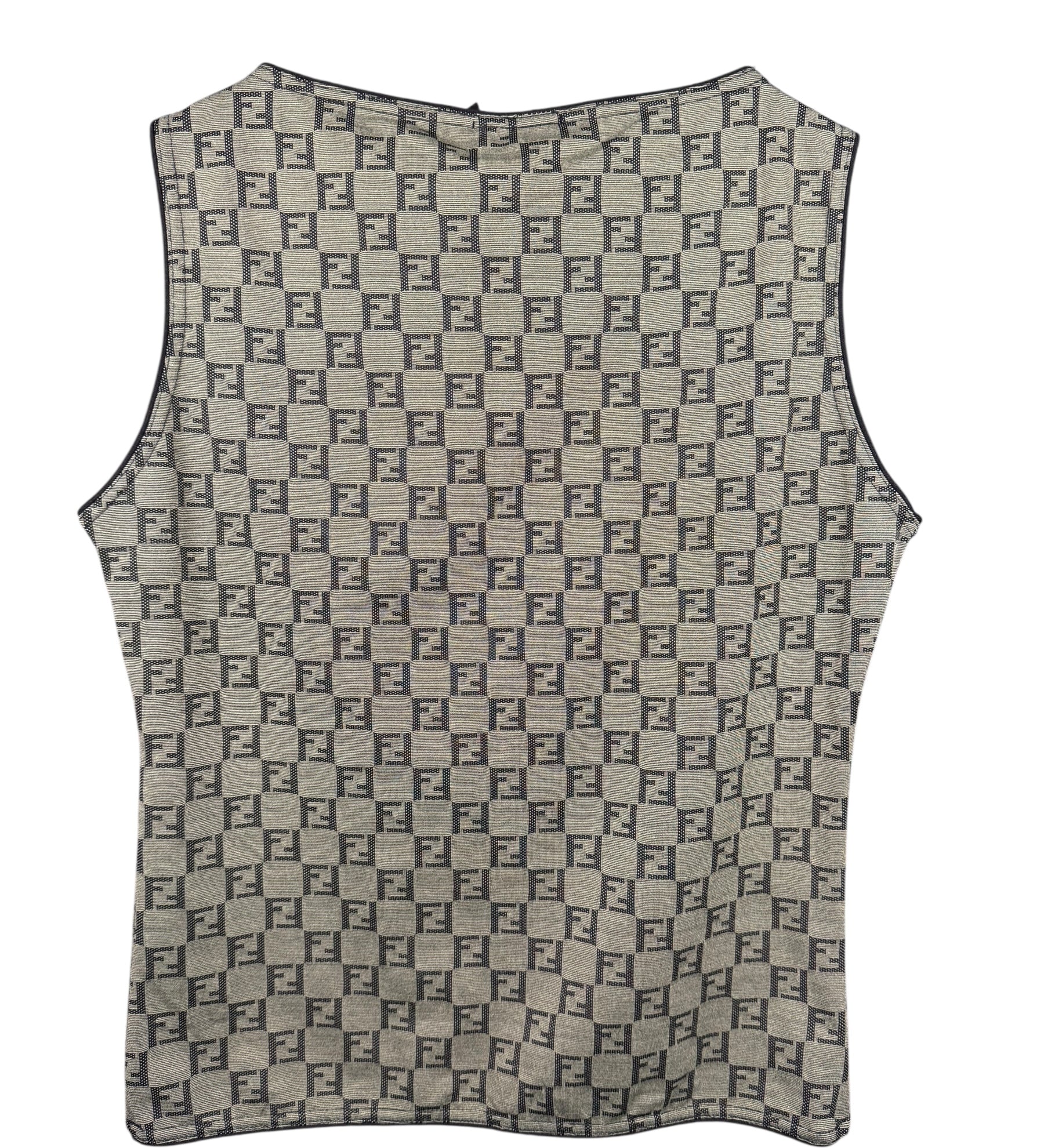 Fendi FF Sleeveless Top Green