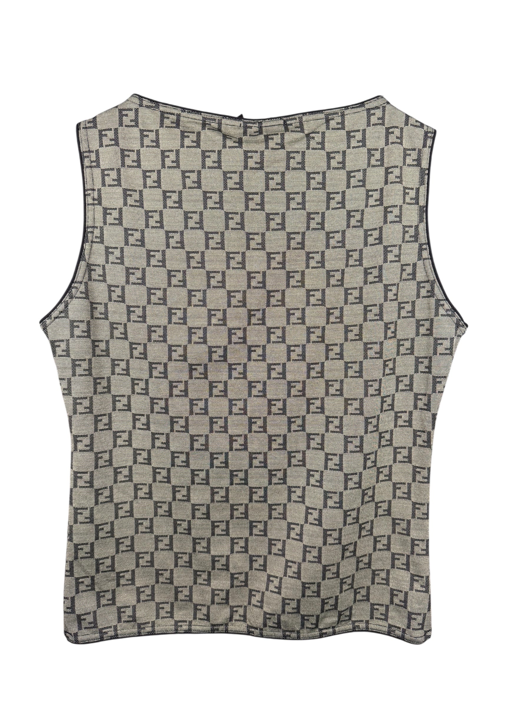 Fendi FF Sleeveless Top Green