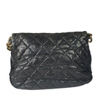 Chanel Black Caviar Quilted Coco Pleats Flap Two-Way Bag 2012