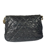 Chanel Black Caviar Quilted Coco Pleats Flap Two-Way Bag 2012
