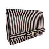 Salvatore Ferragamo Pink/Black Striped Crossbody Bag