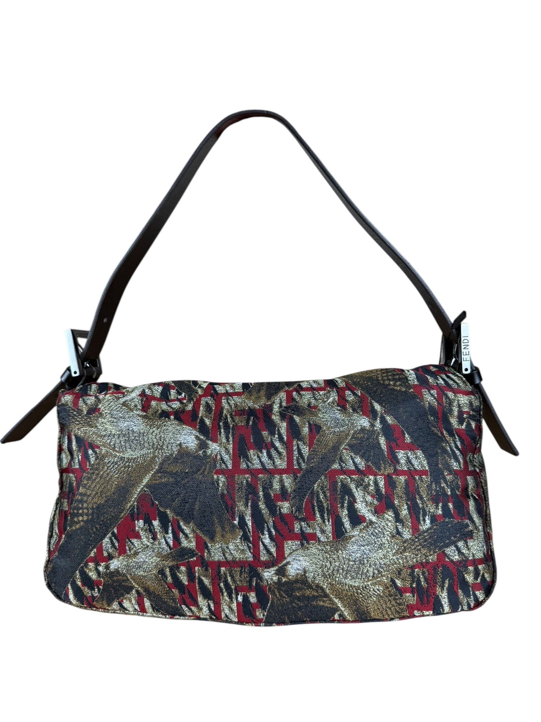 Fendi FF Bird Print Baguette