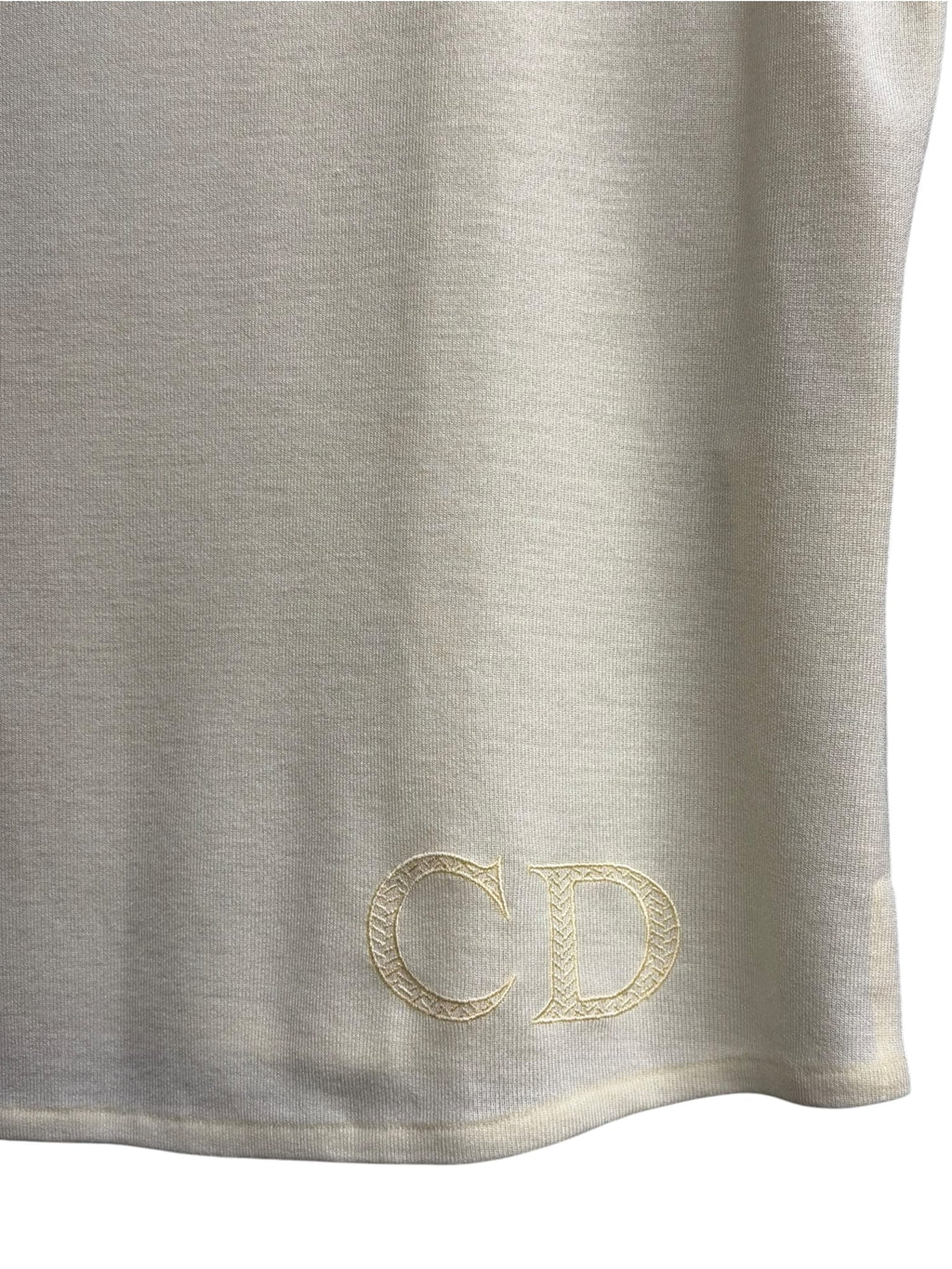 Vintage Christian Dior Cream Rayon Blend Tank Top
