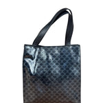 Celine Vintage Black Patent Leather Macdam Vernis Tote Bag