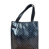 Celine Vintage Black Patent Leather Macdam Vernis Tote Bag