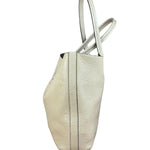 Brunello Cucinelli Ivory Grained Leather Tote Bag
