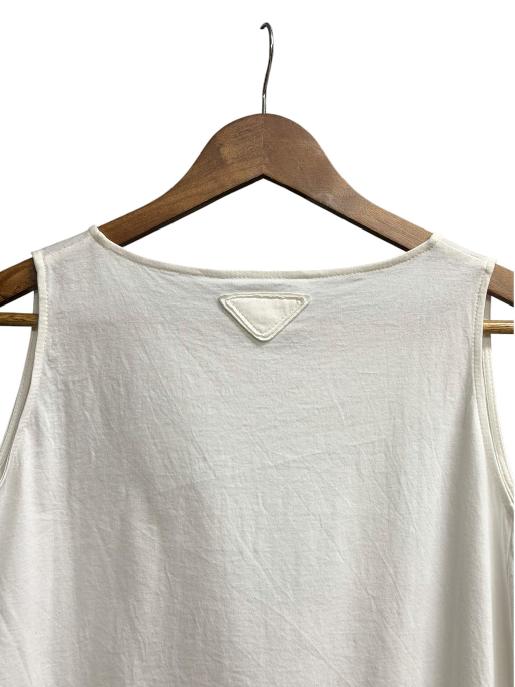 Prada White Cotton Pocket Tank Top