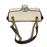 Gucci GG Marmont Cream & Navy Flap Bag