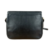 Burberry Vintage Black Pebbled Leather Crossbody Flap Bag