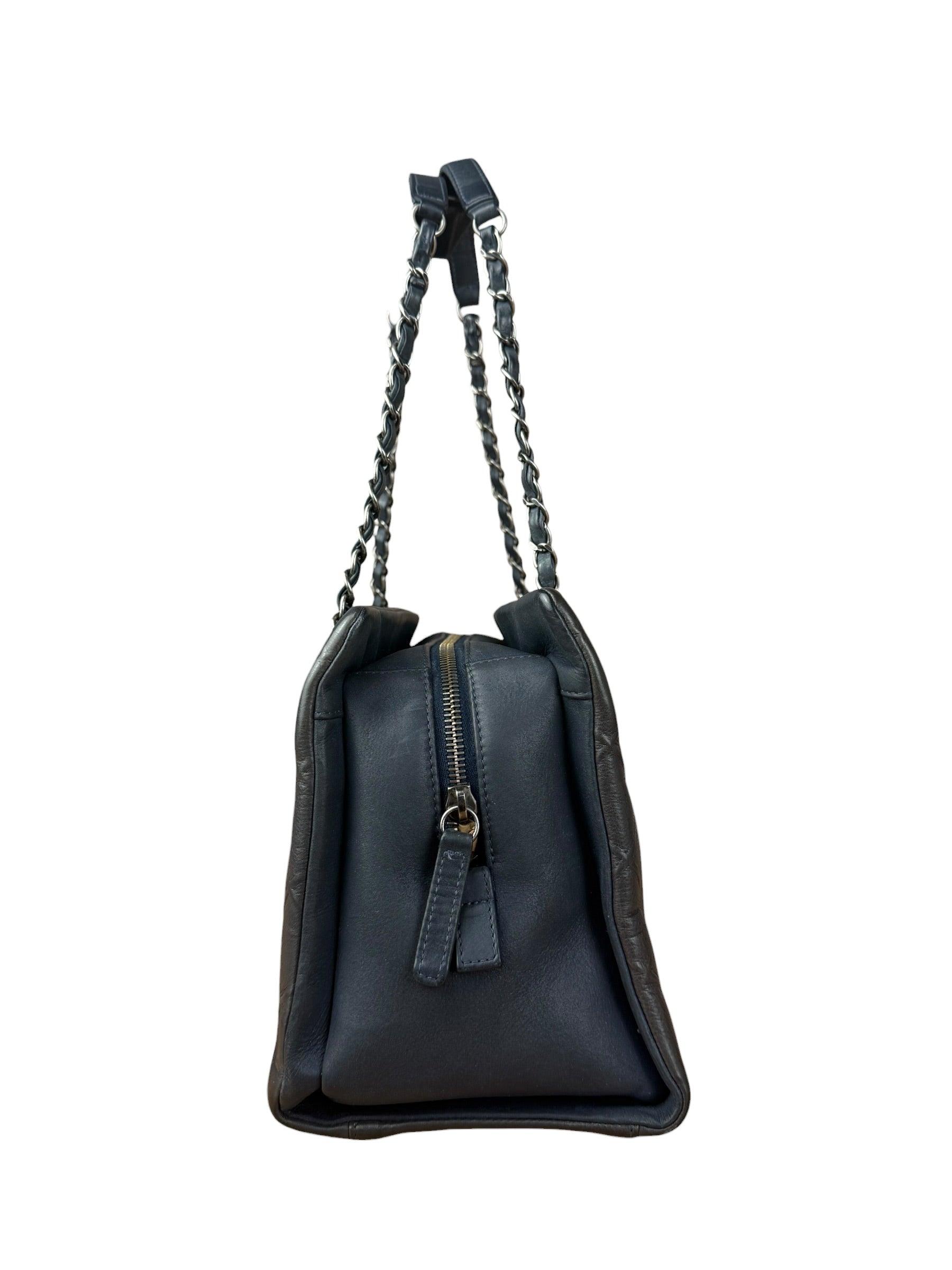 Chanel Navy Edinburgh Chic Chain Tote 2013