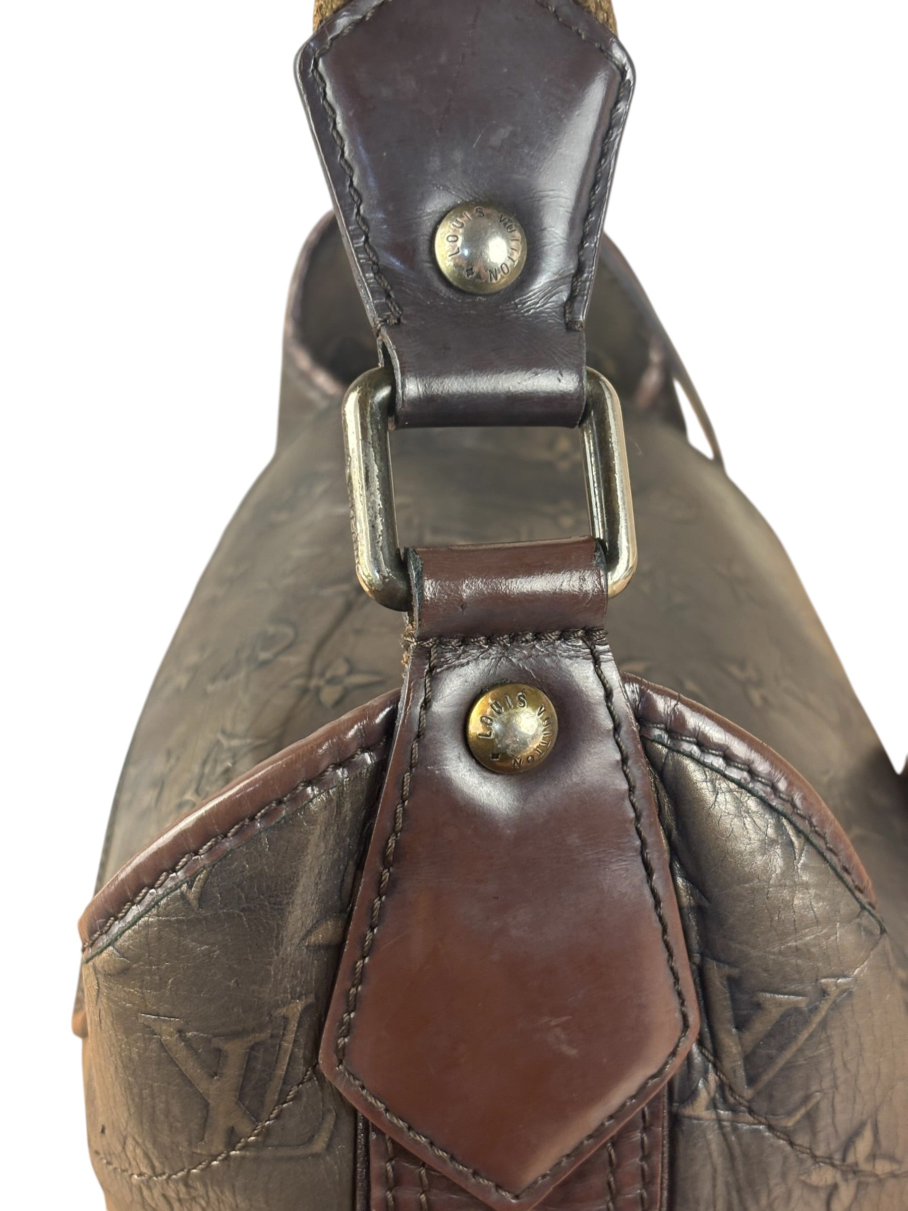 Louis Vuitton Metallic Bronze Embossed Sergeant PM Shoulder Bag
