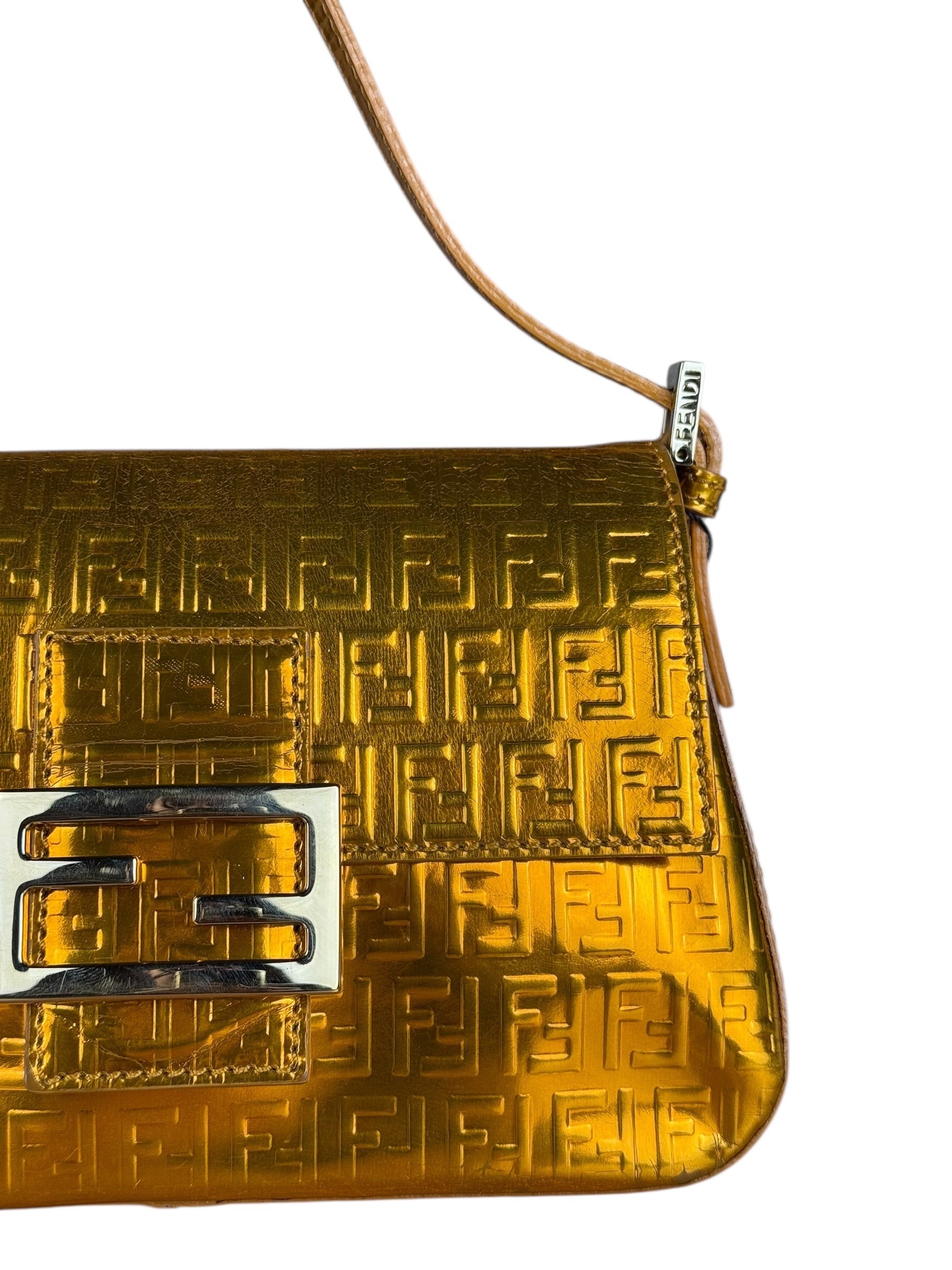 Fendi Metallic FF Mini Mamma Baguette