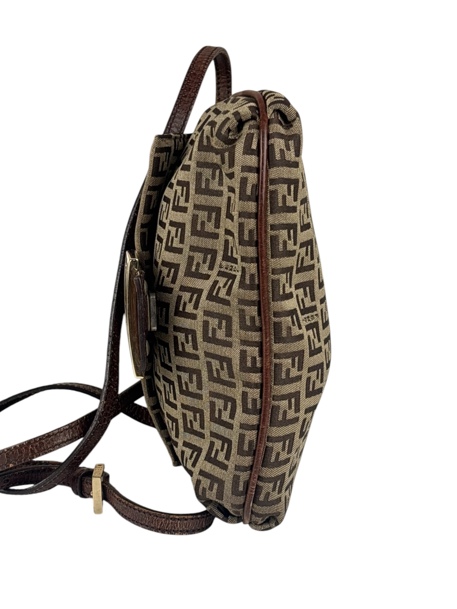 Fendi Canvas Monogram Zucchino Shoulder bag