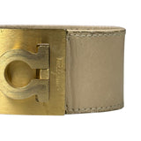 Ferragamo Gancini Wide Leather Cuff Bracelet