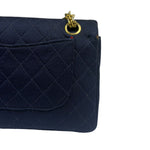 Chanel Navy Quilted Denim Double Flap Bag