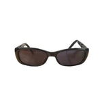 Gucci Shiny Black Narrow Rectangular Frame Sunglasses RX