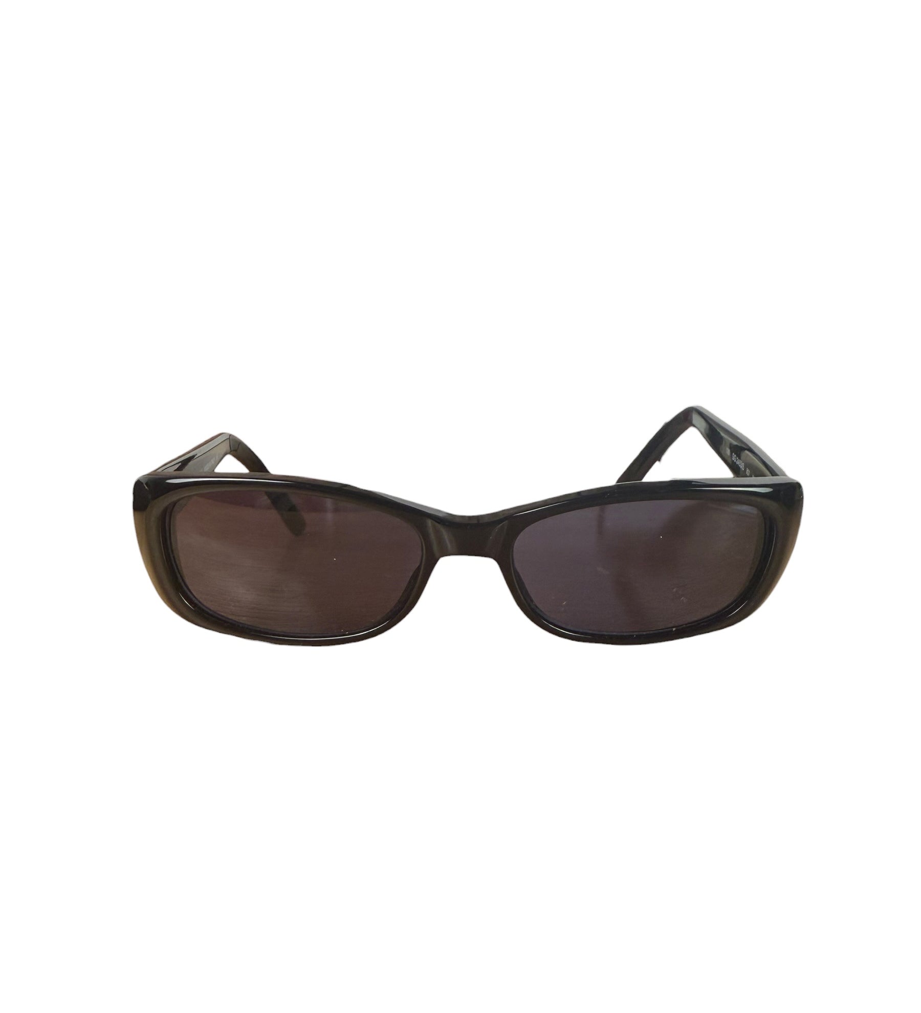 Gucci Shiny Black Narrow Rectangular Frame Sunglasses RX