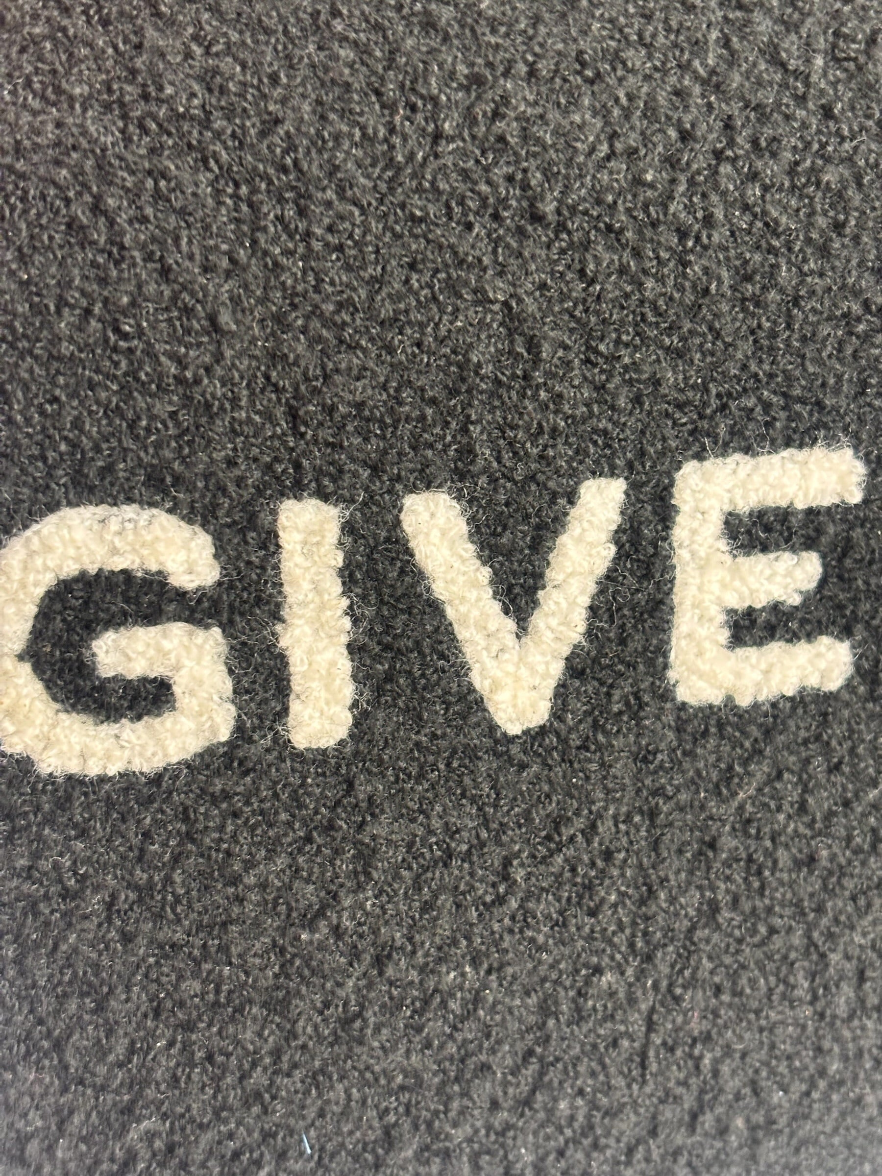Givenchy Black Wool/Leather Trim Pouch
