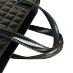 Chanel Black Patent Chocolate Bar Tote Bag 2002