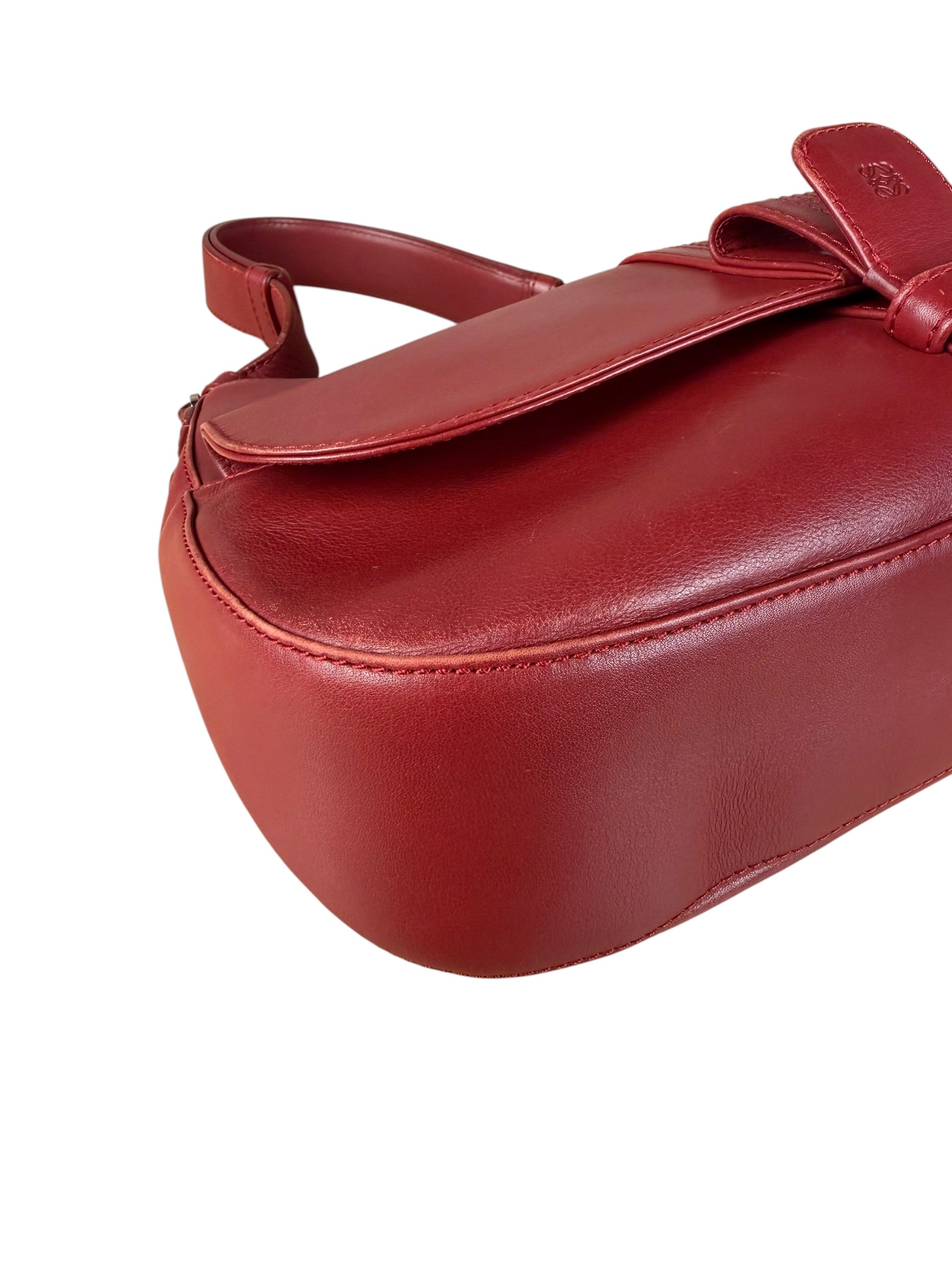 Loewe Vintage Red Leather Shoulder Bag