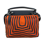 Fendi DotCom Click Striped Hypnotic Suede 2 Way