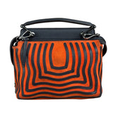 Fendi DotCom Click Striped Hypnotic Suede 2 Way