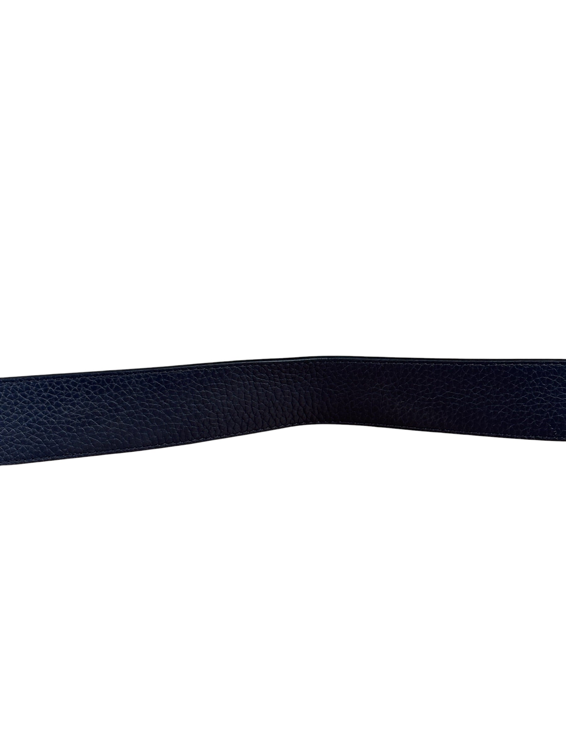 Louis Vuitton Reversible Blue/Grey Leather Logo Belt