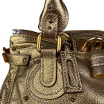Chloé Vintage Gold Metallic Paddington Bag