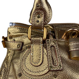 Chloé Vintage Gold Metallic Paddington Bag
